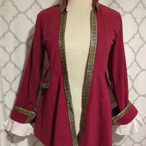 Disney cruise Captain Hook Pirate Ruffle Jacket Halloween Costume Adult Women